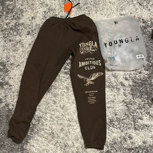 YoungLA Immortal joggers Medium new with tags brown